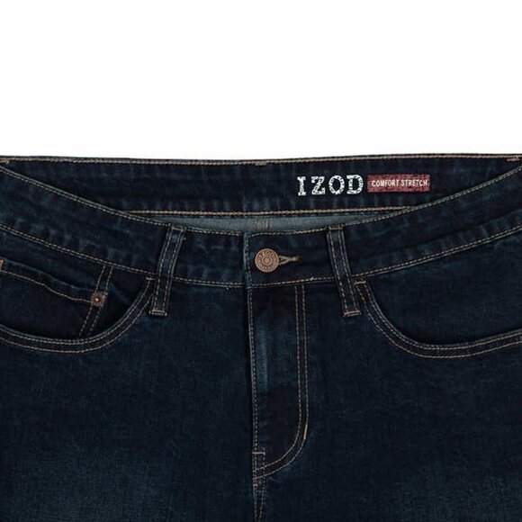 NWT IZOD 40x32 Men’s Comfort Stretch Straight Fit Dark Blue Jean - Picture 4 of 10
